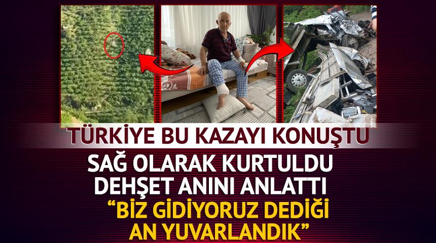Metrelerce u&ccedil;an kamyonetten yaralı olarak &ccedil;ıktılar! Dehşet anını anlattı
