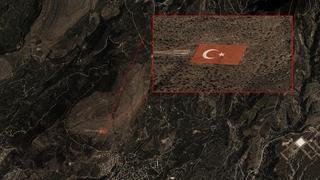 MSB paylaştı! GÖKTÜRK-1 uydusu, Torosların zirvesine işlenen Türk bayrağını görüntüledi