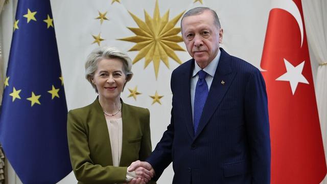 Cumhurbaşkanı Erdoğan ile Avrupa Birliği Komisyonu Başkanı Leyen arasında kritik görüşme