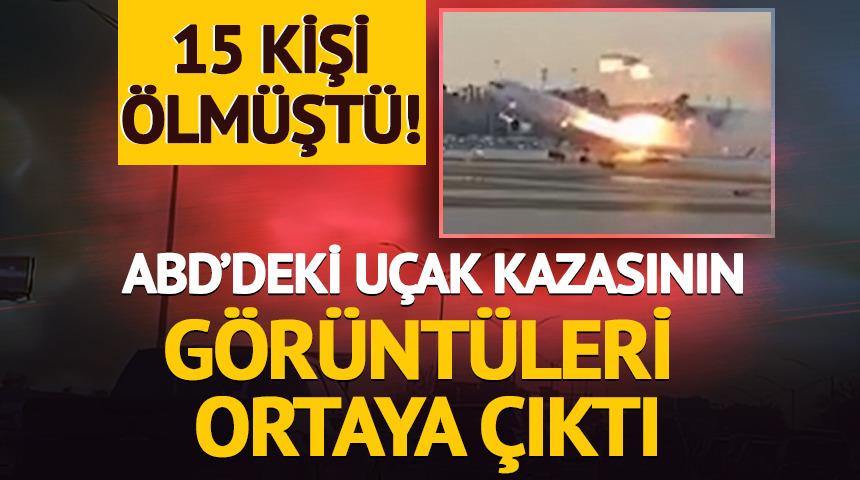 ABD'deki u&ccedil;ak kazasının g&ouml;r&uuml;nt&uuml;leri ortaya &ccedil;ıktı