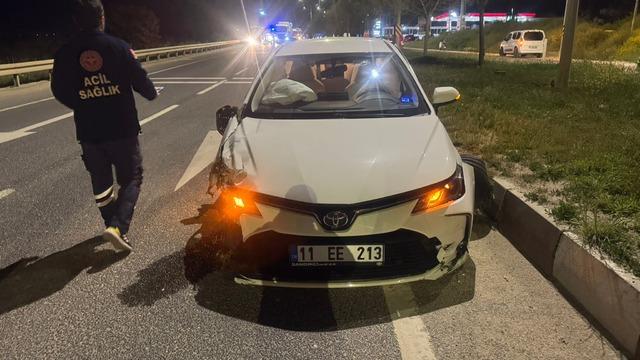 Bilecik te otomobille motosikletin çarpıştığı kazada 1 kişi yaralandı 1