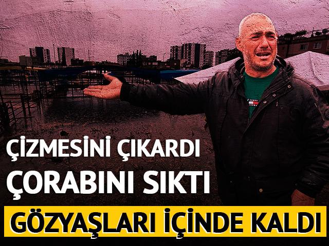 &Ccedil;izmesini &ccedil;ıkardı, &ccedil;orabını sıktı: Mağduriyetini anlatırken ağladı
