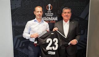 Beşiktaş Başkanı Adalı, UEFA Başkanı Ceferin ile buluştu