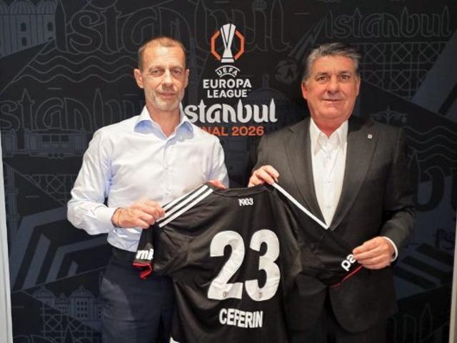 Beşiktaş Başkanı Adalı, UEFA Başkanı Ceferin ile buluştu