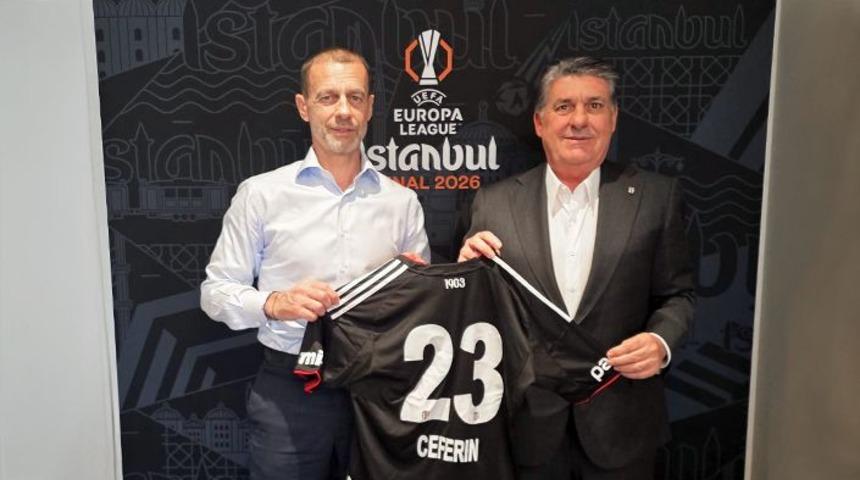 Beşiktaş Başkanı Adalı, UEFA Başkanı Ceferin ile buluştu
