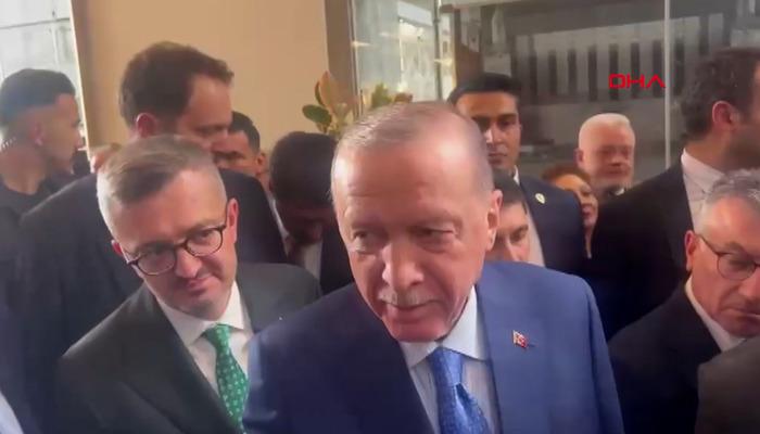 Cumhurbaşkanı Erdoğan'la gazeteciler arasındaki 'veda' diyaloğu dikkat &ccedil;ekti