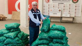 Kapıkule'de 760 kilogram kum midyesi ele geçirildi
