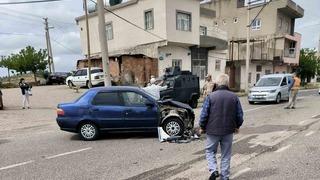 Mardin’de otomobil ile motosiklet çarpıştı: 1 yaralı