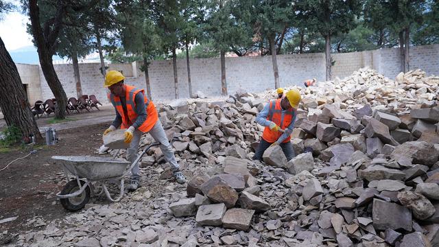 Depremde zarar g&ouml;ren Kahramanmaraş Kalesi nde restorasyon &ccedil;alışmaları s&uuml;r&uuml;yor 1