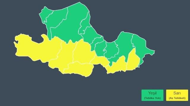 Samsun’un iç kesimleri için kuvvetli yağış uyarısı