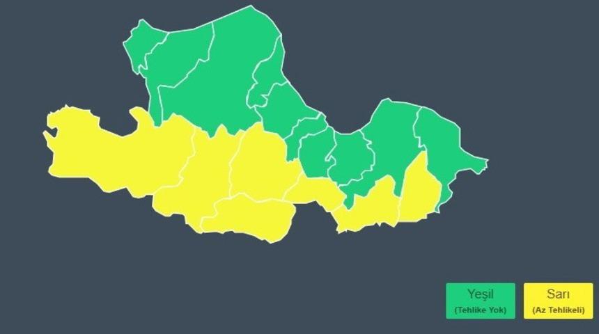 Samsun&rsquo;un i&ccedil; kesimleri i&ccedil;in kuvvetli yağış uyarısı