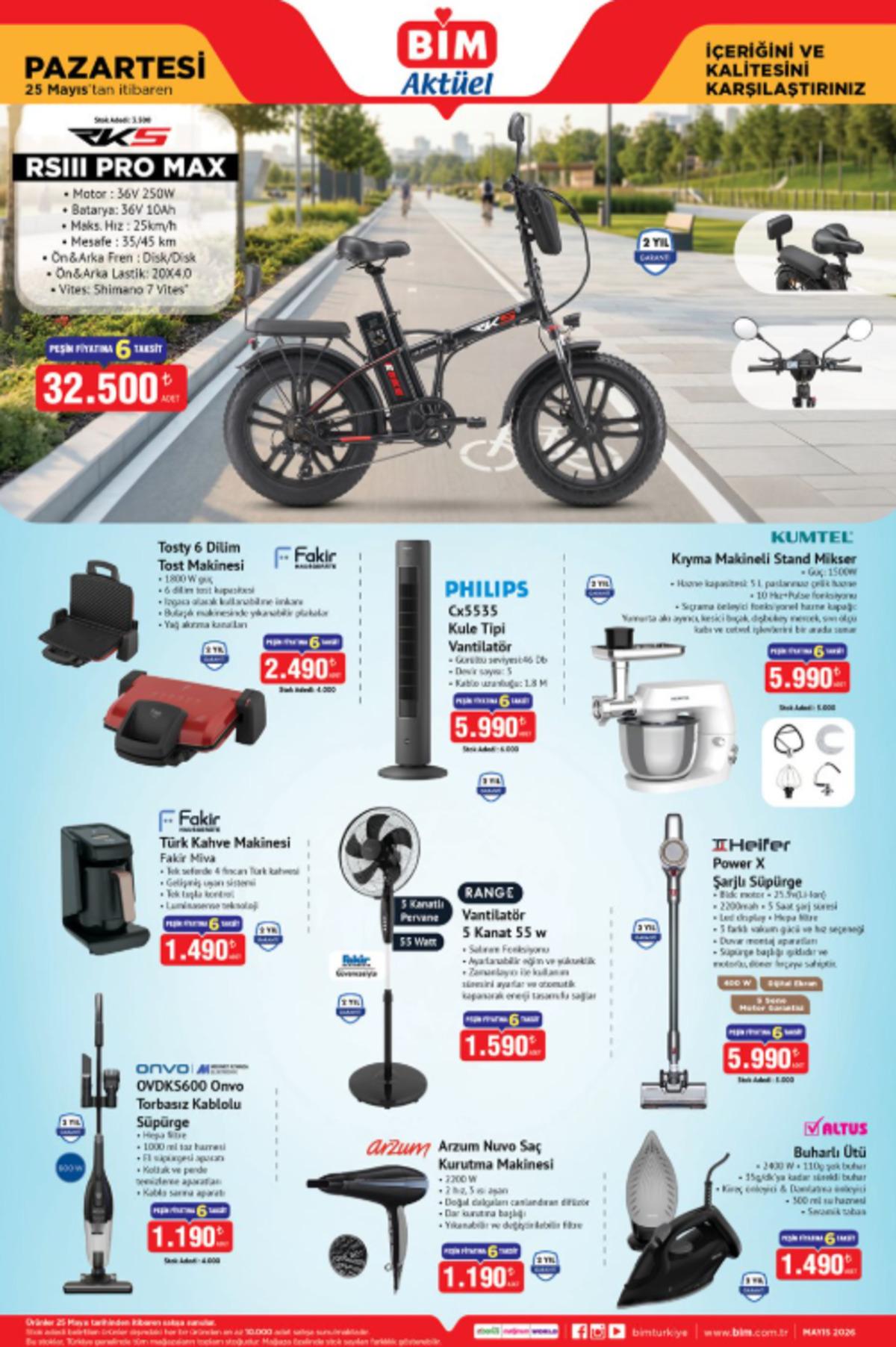 BİM e elektrikli bisiklet geliyor! 25 Mayıs 2026 BİM kataloğu  1