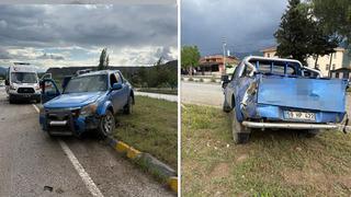 Kastamonu’da yoldan çıkan kamyonet takla attı: 4 yaralı