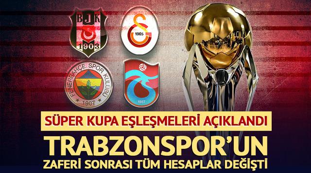 Trabzonspor'un kupa zaferi sonrası Süper Kupa eşleşmeleri belli oldu
