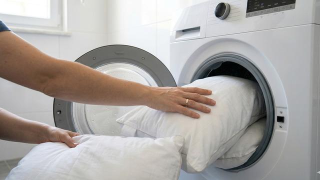 Yastıkları çamaşır makinesinde böyle yıkayan farkı hemen görüyor