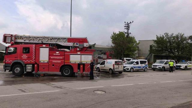 Bursa'da sunta fabrikasında yangın çıktı