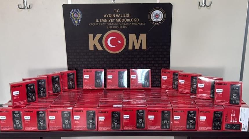 Aydın'da ka&ccedil;ak telefon operasyonu: 100 cihaza el konuldu
