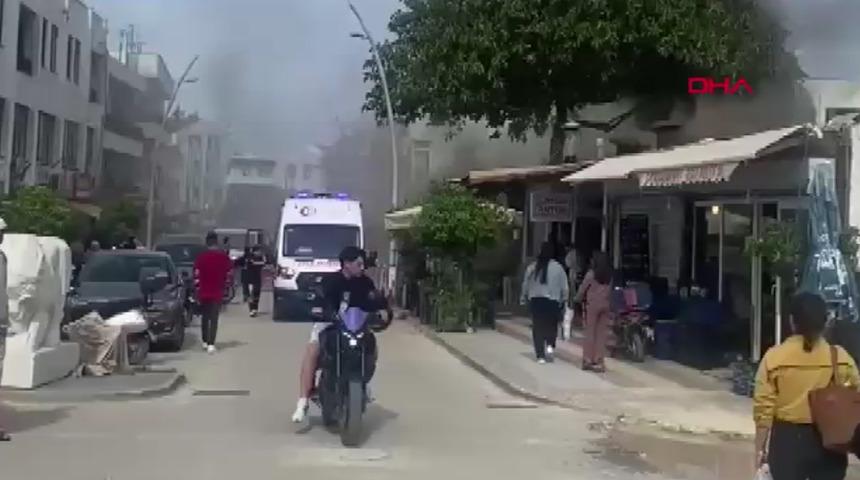 Muğla'da yangın! 2 iş yerinde zarar oluştu