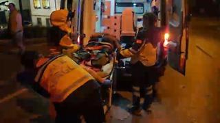 Merdivenlerden uçan motosiklet sürücüsü yaralandı
