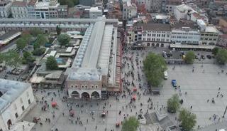 Kurban Bayramı &ouml;ncesi Emin&ouml;n&uuml; havadan g&ouml;r&uuml;nt&uuml;lendi