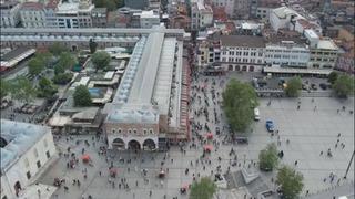 Kurban Bayramı öncesi Eminönü havadan görüntülendi
