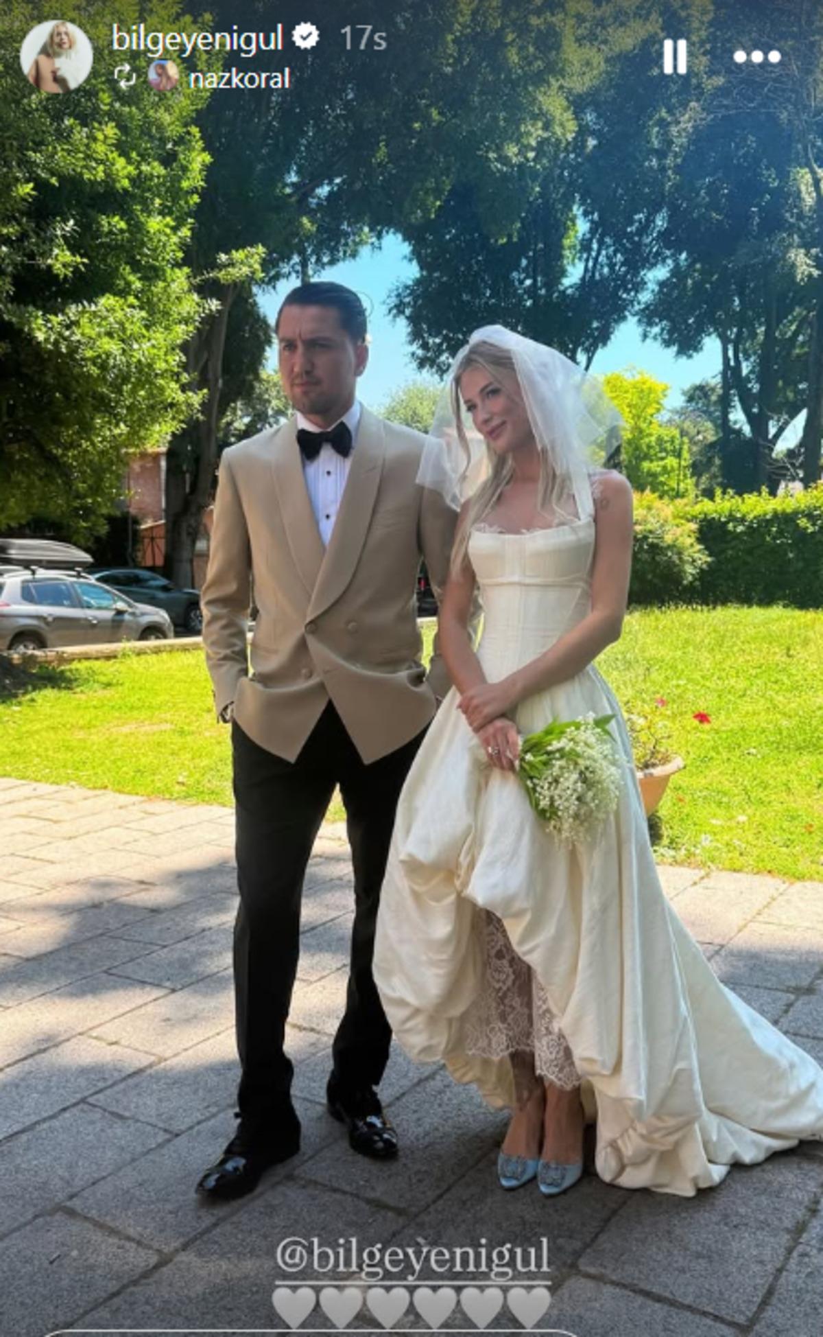 Cengiz Ünder ve Bilge Yenigül Roma da evlendi! İddialı gelinlik olay oldu 1