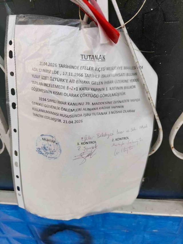 Balkonu çöken bina mühürlendi 4
