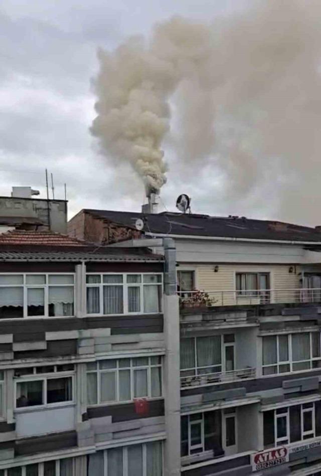 Samsun’da 5 katlı apartmanda yangın paniği 2