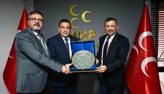 MHP K&uuml;tahya Milletvekili Erbaş&rsquo;tan İl Başkanı &Ouml;zkan&rsquo;a ziyaret