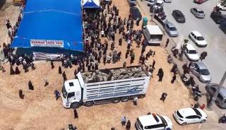 Gaziantep'te kurban pazarlarında dron destekli denetim ve sahte para uyarısı
