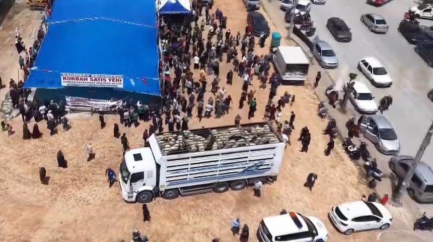 Gaziantep'te kurban pazarlarında dron destekli denetim ve sahte para uyarısı