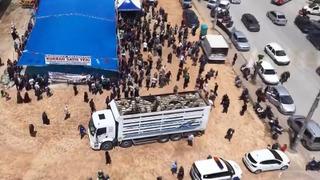 Gaziantep'te kurban pazarlarında dron destekli denetim ve sahte para uyarısı
