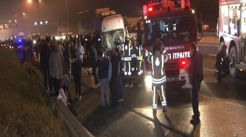 Kemerburgaz Göktürk yolunda zincirleme trafik kazası! Yaralılar var