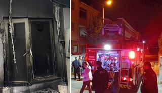 Dehşet anlar! Eski eşinin evine molotofkokteyli attı