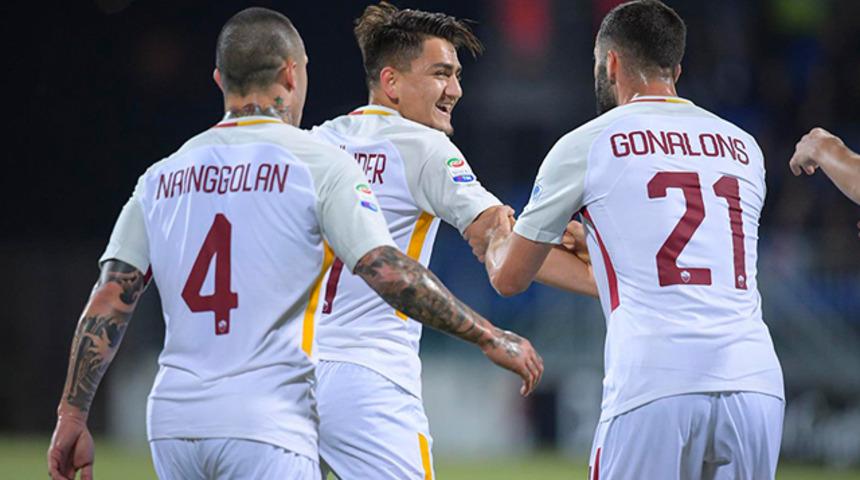 Roma, Cengiz &Uuml;nder'in gol&uuml;yle Cagliari'yi 1-0 mağlup etti