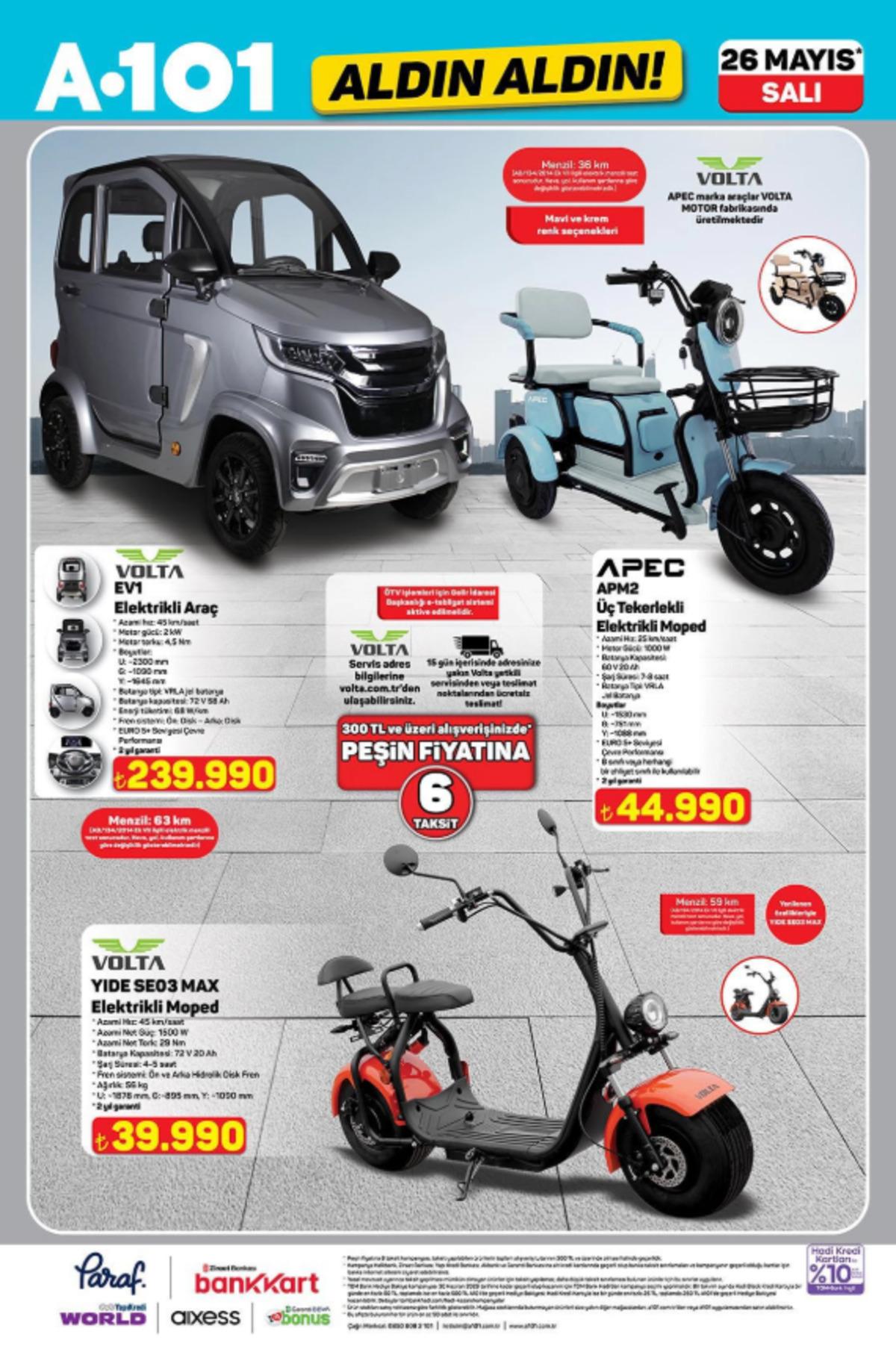 A101 e elektrikli scooter geliyor! 26 Mayıs 2026 A101 kataloğu  12