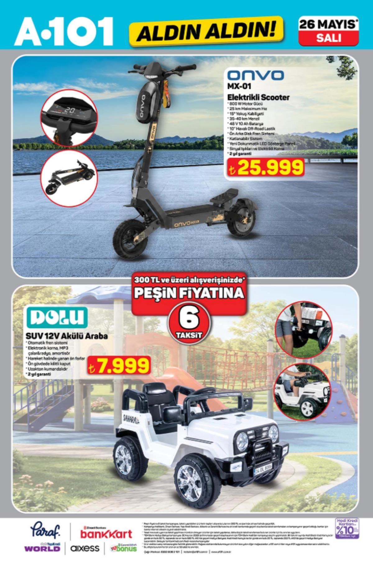 A101 e elektrikli scooter geliyor! 26 Mayıs 2026 A101 kataloğu  13