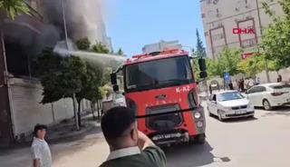 Mardin'de iş yerinde yangın