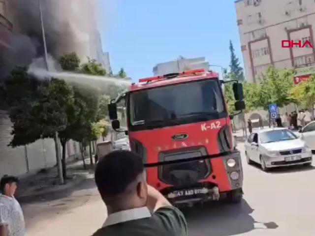 Mardin'de iş yerinde yangın