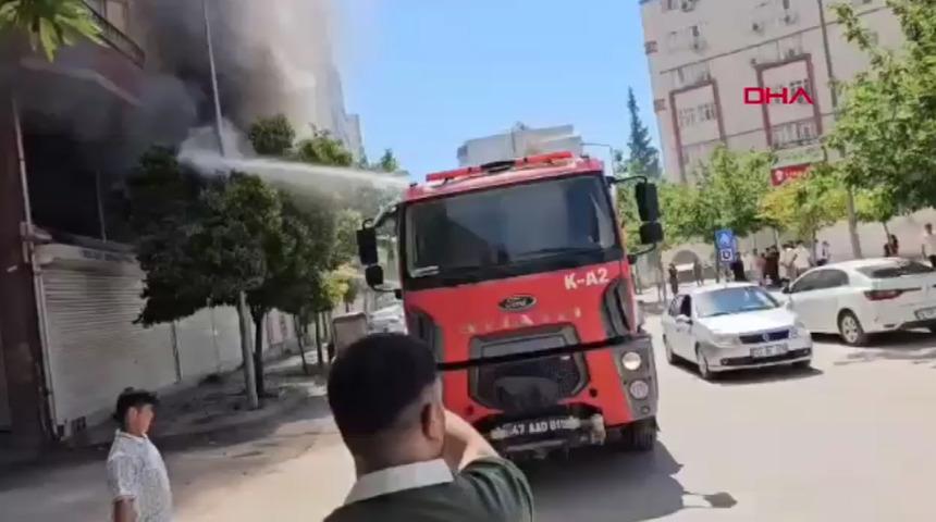 Mardin'de iş yerinde yangın