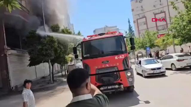 Mardin'de iş yerinde yangın
