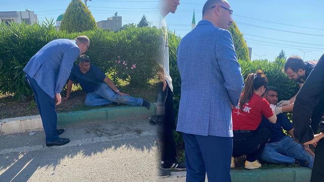 Yer: Osmaniye! Yaralıya ilk müdahaleyi Vali Serdengeçti yaptı
