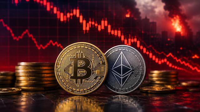 Bitcoin'de sert d&uuml;ş&uuml;ş! Ethereum'da kayıp %4'&uuml; aştı