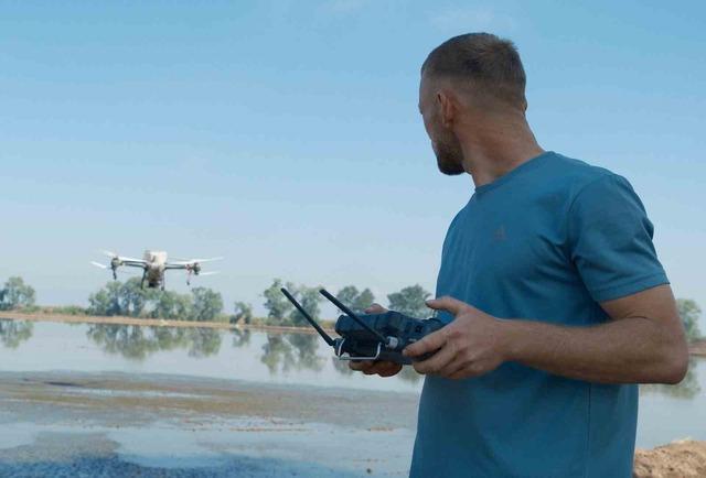 Dron ile çeltik ekimi 1