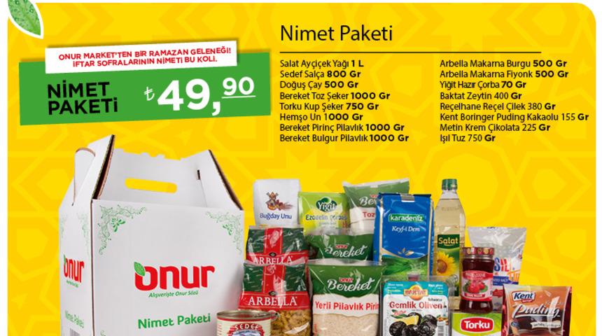 Onur Market'ten Ramazan paketleri