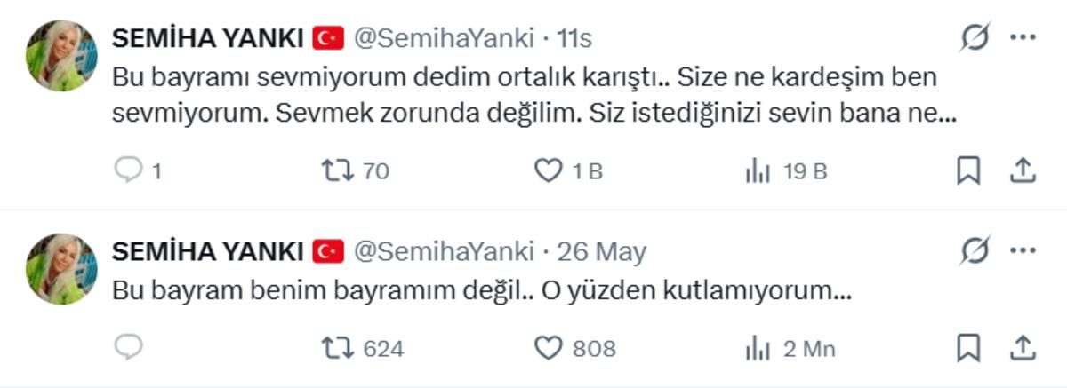 Semih Yankı "Benim bayramım değil" dedi, tepki yağdı! 2