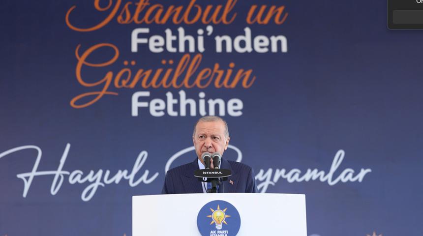 Cumhurbaşkanı Erdoğan: "Fethin 573'&uuml;nc&uuml; yılı kutlu olsun, m&uuml;barek olsun"