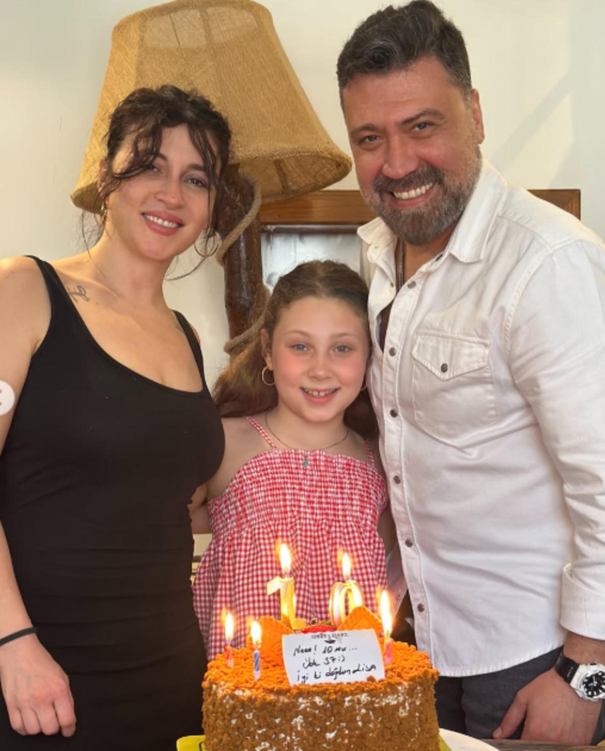 Burcu Gönder Bülent Parlak ın kızı Lisa 10 yaşında! Beğeni yağdı 2