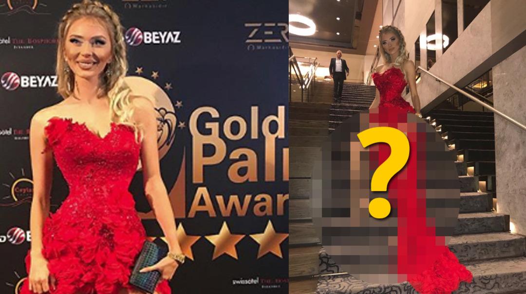 Cansu Taşkın'ın dekoltesi geceye damga vurdu