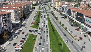 &Ccedil;orum&rsquo;da yollarda bayram d&ouml;n&uuml;ş&uuml; yoğunluğu